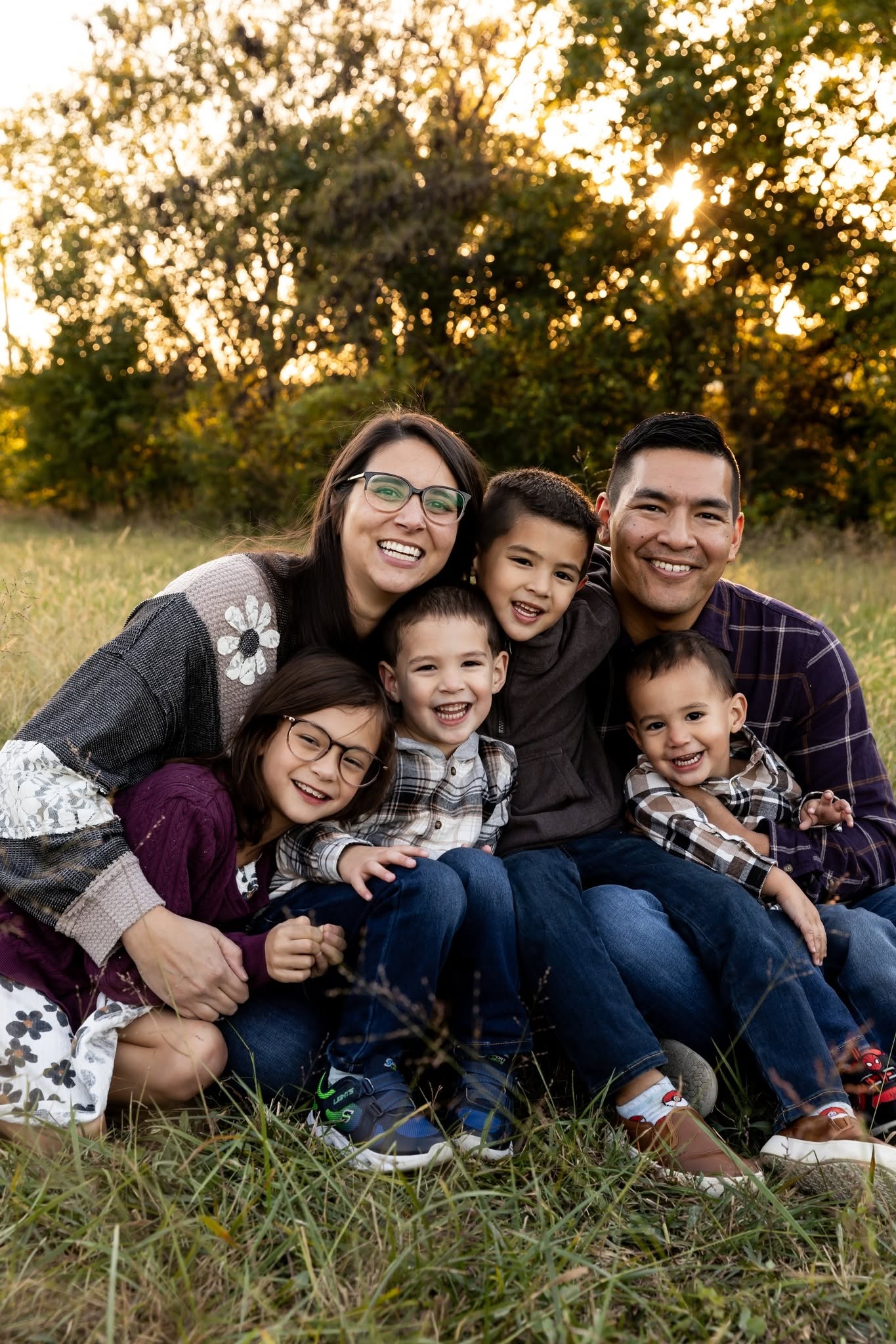 Donovan and Amy Brooks with their four children